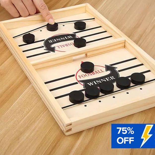 [LAST DAY SALE]Wooden Sling Hockey Board Game