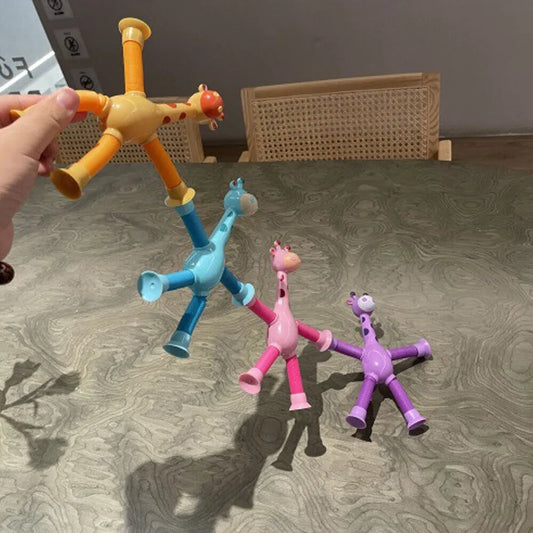 🎉 Suction Cup Pop Tube Giraffe Toys, Puzzle Toys