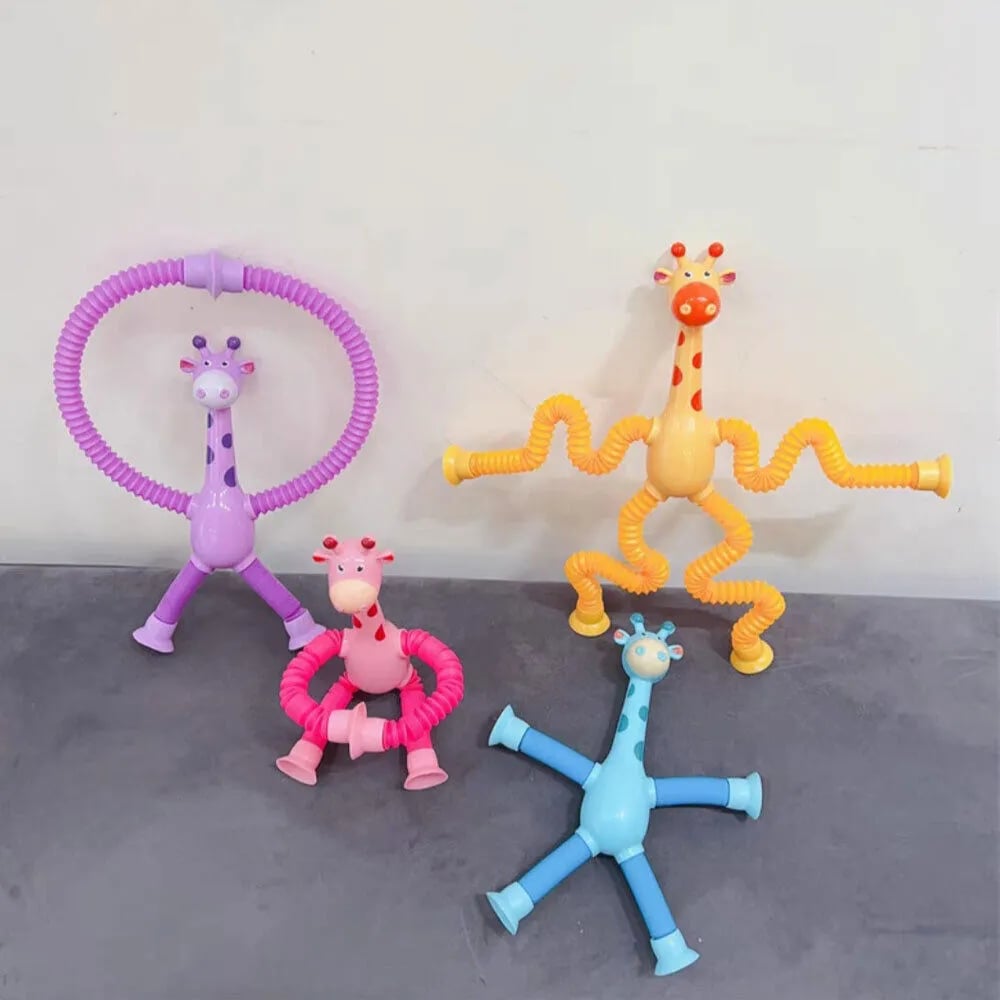 🎉 Suction Cup Pop Tube Giraffe Toys, Puzzle Toys