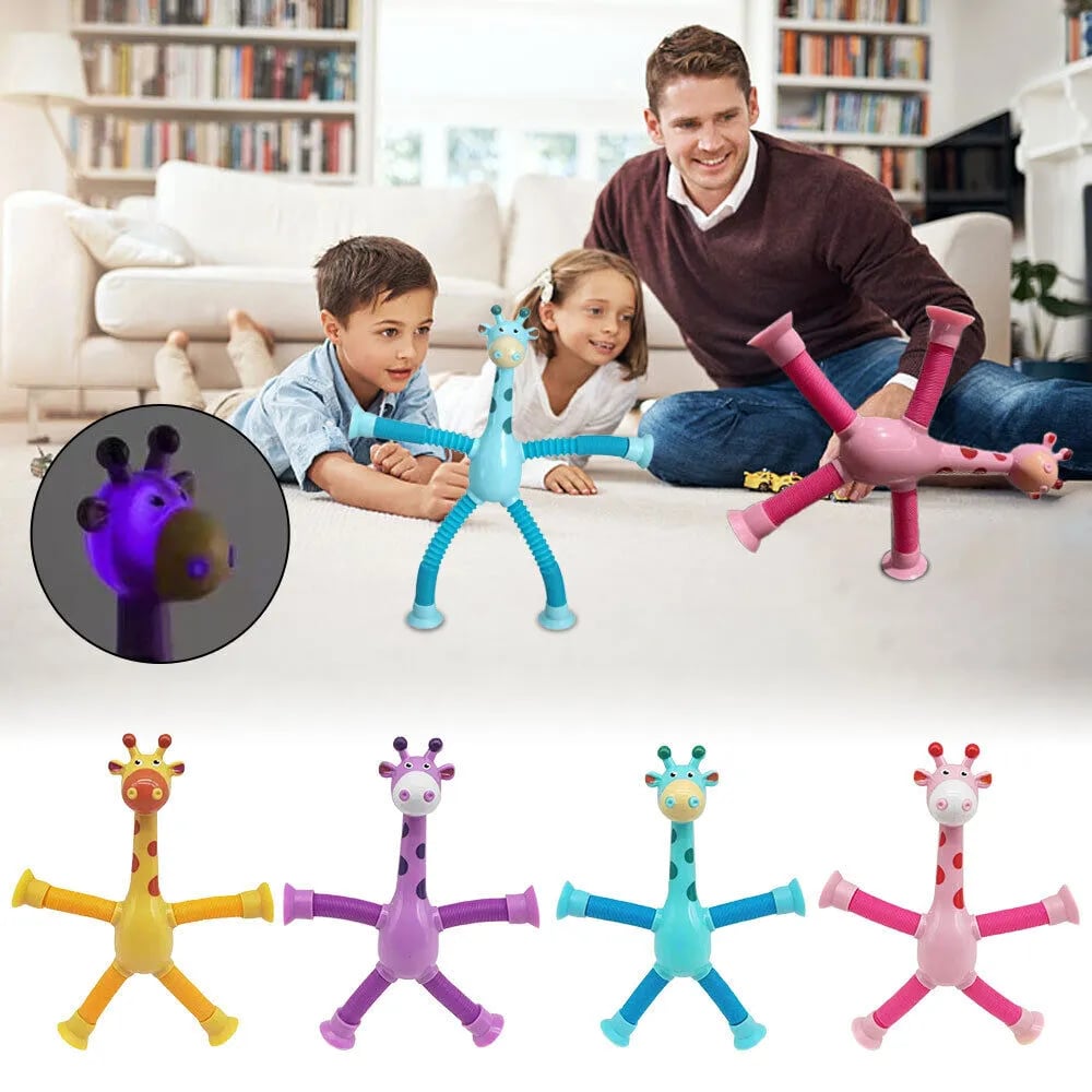 🎉 Suction Cup Pop Tube Giraffe Toys, Puzzle Toys