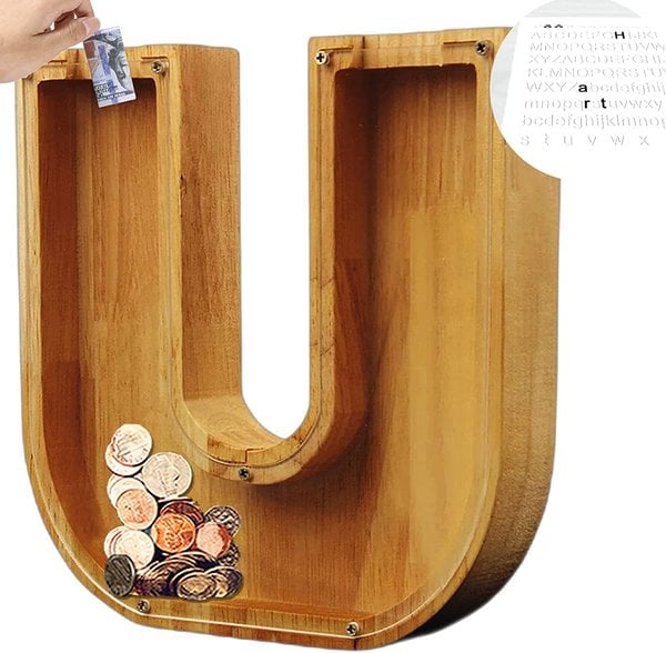 ⏰LAST DAY $19.99 ⏰ - Letter Piggy Bank-Wood Gift For Kids