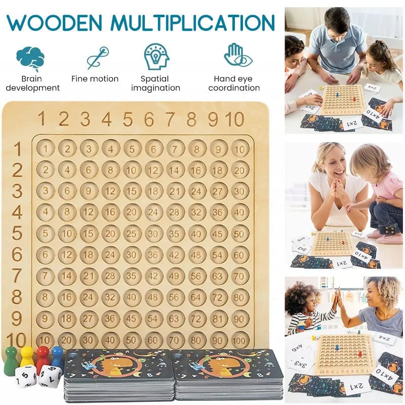 Wooden Multiplication Board Game