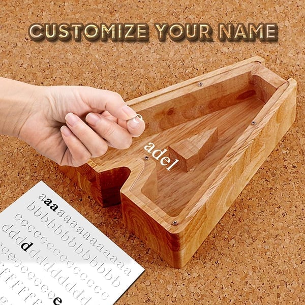 ⏰LAST DAY $19.99 ⏰ - Letter Piggy Bank-Wood Gift For Kids