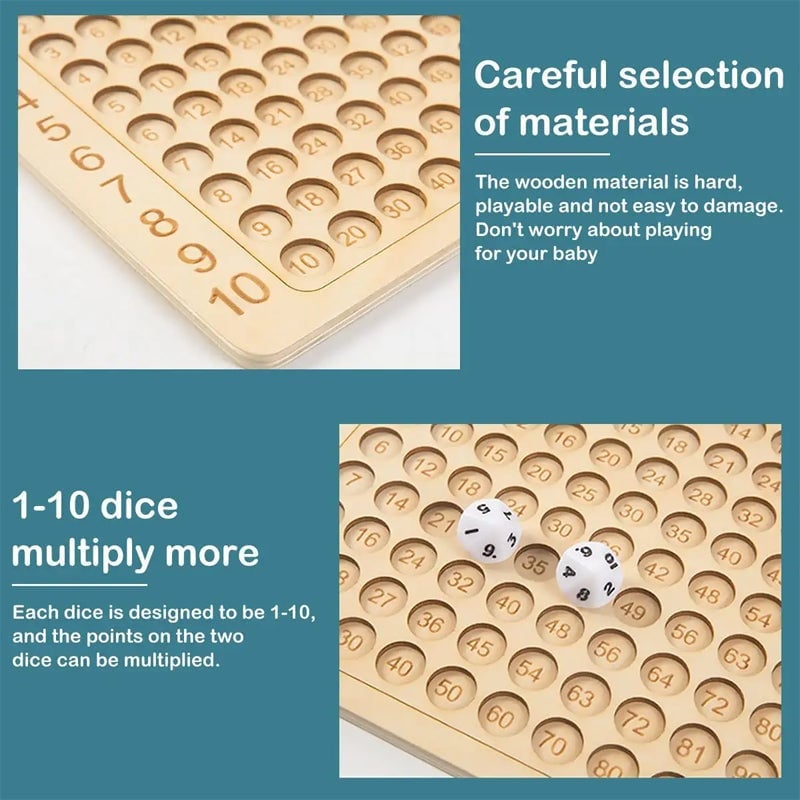 Wooden Multiplication Board Game