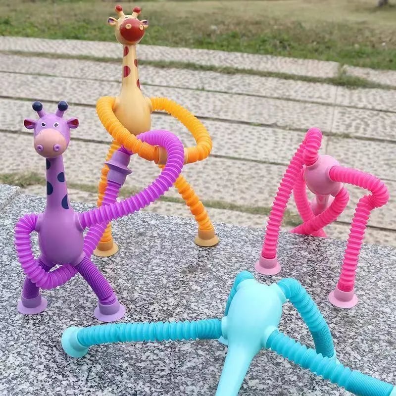 🎉 Suction Cup Pop Tube Giraffe Toys, Puzzle Toys