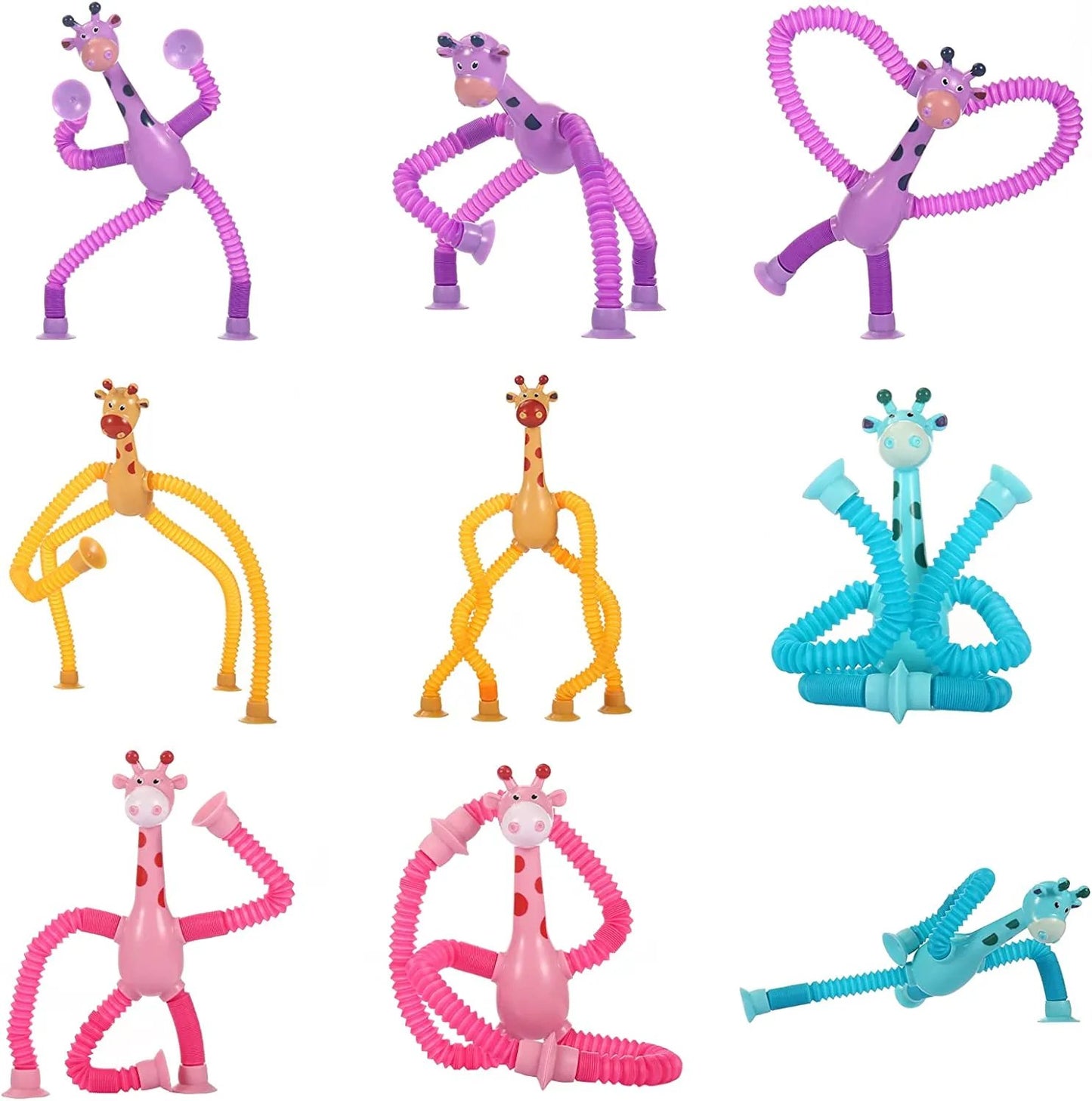 🎉 Suction Cup Pop Tube Giraffe Toys, Puzzle Toys