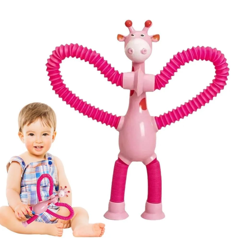 🎉 Suction Cup Pop Tube Giraffe Toys, Puzzle Toys